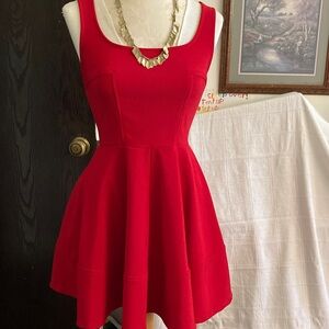Lulu's Vibrant Red Mini Dress
